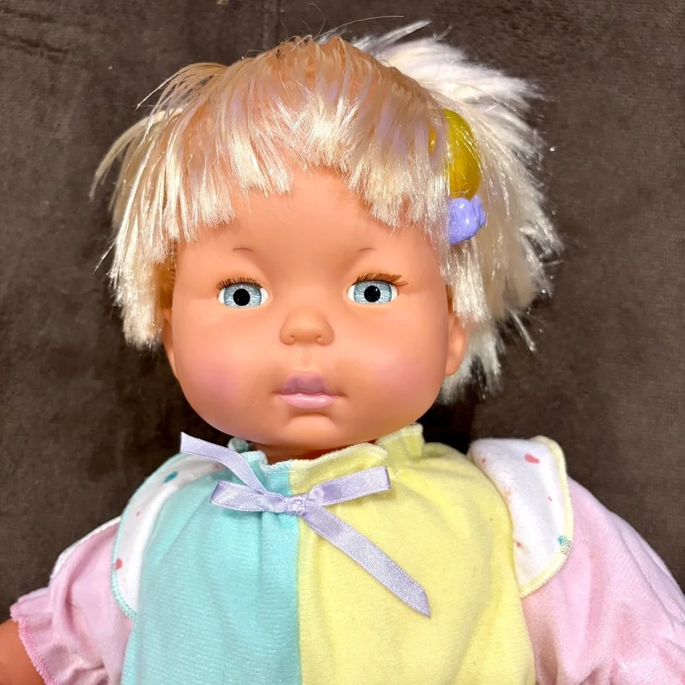 Vtg 90's Twinkling Thumbelina Ideal Nursery‎ Baby Doll Arms Legs Head Move WORKS